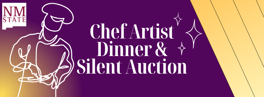 Chef image on purple background Annual Chef Artist Dinner and Silent Auction